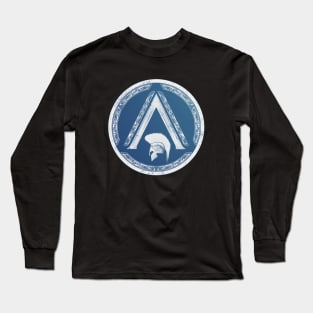 Sparta Helmet Lambda Symbol Long Sleeve T-Shirt